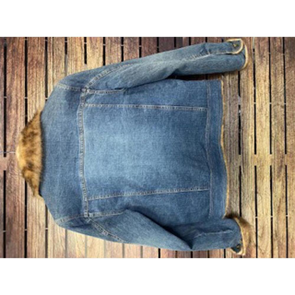 Marvin Richards Faux Fur Collar Denim Jacket - Size S